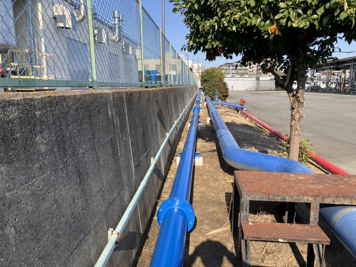 燃料積場用　屋外給水配管更新 | 補修工事